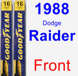 Front Wiper Blade Pack for 1988 Dodge Raider - Premium