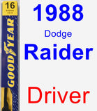 Driver Wiper Blade for 1988 Dodge Raider - Premium