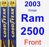 Front Wiper Blade Pack for 2003 Dodge Ram 2500 - Premium