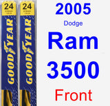 Front Wiper Blade Pack for 2005 Dodge Ram 3500 - Premium