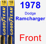 Front Wiper Blade Pack for 1978 Dodge Ramcharger - Premium