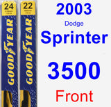 Front Wiper Blade Pack for 2003 Dodge Sprinter 3500 - Premium