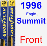 Front Wiper Blade Pack for 1996 Eagle Summit - Premium