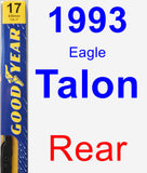 Rear Wiper Blade for 1993 Eagle Talon - Premium