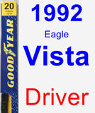 Driver Wiper Blade for 1992 Eagle Vista - Premium