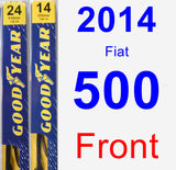 Front Wiper Blade Pack for 2014 Fiat 500 - Premium