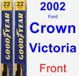 Front Wiper Blade Pack for 2002 Ford Crown Victoria - Premium