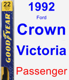 Passenger Wiper Blade for 1992 Ford Crown Victoria - Premium