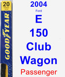 Passenger Wiper Blade for 2004 Ford E-150 Club Wagon - Premium