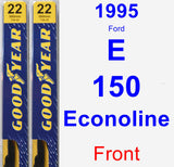 Front Wiper Blade Pack for 1995 Ford E-150 Econoline - Premium