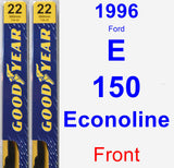 Front Wiper Blade Pack for 1996 Ford E-150 Econoline - Premium