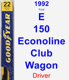 Driver Wiper Blade for 1992 Ford E-150 Econoline Club Wagon - Premium