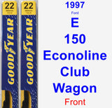 Front Wiper Blade Pack for 1997 Ford E-150 Econoline Club Wagon - Premium