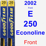 Front Wiper Blade Pack for 2002 Ford E-250 Econoline - Premium