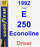 Driver Wiper Blade for 1992 Ford E-250 Econoline - Premium