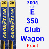 Front Wiper Blade Pack for 2005 Ford E-350 Club Wagon - Premium