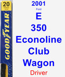 Driver Wiper Blade for 2001 Ford E-350 Econoline Club Wagon - Premium