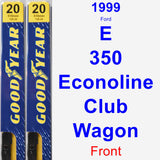 Front Wiper Blade Pack for 1999 Ford E-350 Econoline Club Wagon - Premium