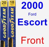 Front Wiper Blade Pack for 2000 Ford Escort - Premium