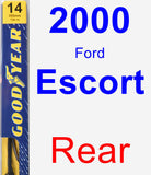 Rear Wiper Blade for 2000 Ford Escort - Premium