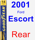 Rear Wiper Blade for 2001 Ford Escort - Premium