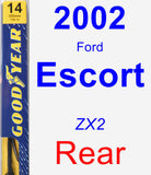 Rear Wiper Blade for 2002 Ford Escort - Premium