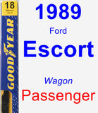 Passenger Wiper Blade for 1989 Ford Escort - Premium