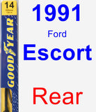 Rear Wiper Blade for 1991 Ford Escort - Premium