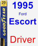 Driver Wiper Blade for 1995 Ford Escort - Premium