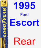 Rear Wiper Blade for 1995 Ford Escort - Premium