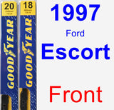 Front Wiper Blade Pack for 1997 Ford Escort - Premium