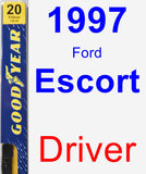 Driver Wiper Blade for 1997 Ford Escort - Premium