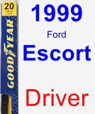 Driver Wiper Blade for 1999 Ford Escort - Premium