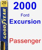 Passenger Wiper Blade for 2000 Ford Excursion - Premium