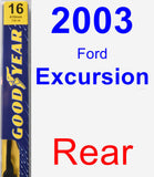 Rear Wiper Blade for 2003 Ford Excursion - Premium