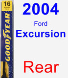 Rear Wiper Blade for 2004 Ford Excursion - Premium