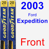 Front Wiper Blade Pack for 2003 Ford Expedition - Premium