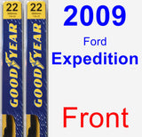 Front Wiper Blade Pack for 2009 Ford Expedition - Premium