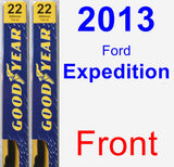 Front Wiper Blade Pack for 2013 Ford Expedition - Premium