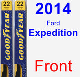 Front Wiper Blade Pack for 2014 Ford Expedition - Premium