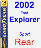 Rear Wiper Blade for 2002 Ford Explorer - Premium