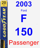 Passenger Wiper Blade for 2003 Ford F-150 - Premium