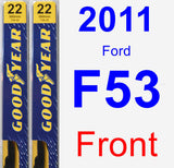 Front Wiper Blade Pack for 2011 Ford F53 - Premium