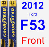 Front Wiper Blade Pack for 2012 Ford F53 - Premium