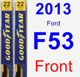 Front Wiper Blade Pack for 2013 Ford F53 - Premium