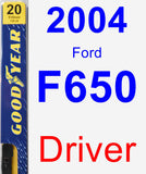 Driver Wiper Blade for 2004 Ford F650 - Premium