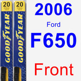 Front Wiper Blade Pack for 2006 Ford F650 - Premium