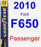 Passenger Wiper Blade for 2010 Ford F650 - Premium