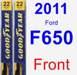 Front Wiper Blade Pack for 2011 Ford F650 - Premium