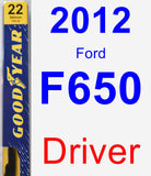 Driver Wiper Blade for 2012 Ford F650 - Premium